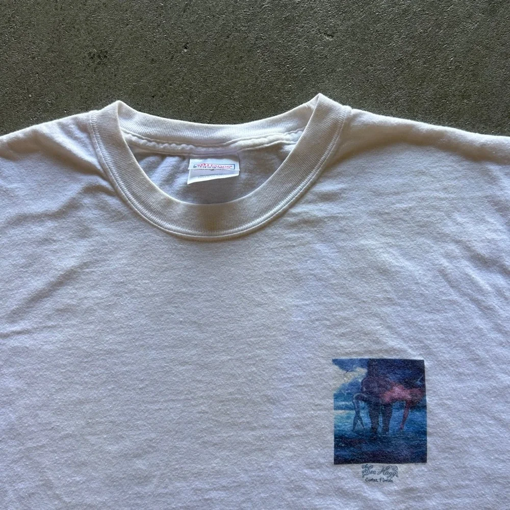 Vintage 90s Red Tide Frank J Hopper Shirt Size XL White Mermaid Art Nautical - Picture 4 of 9